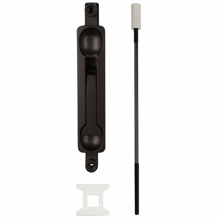 GLOBAL DOOR CONTROLS 10 in. Mortise Flush Bolt with 7/8 in. Rod Extension in Duronodic TH1100-FB1-DU